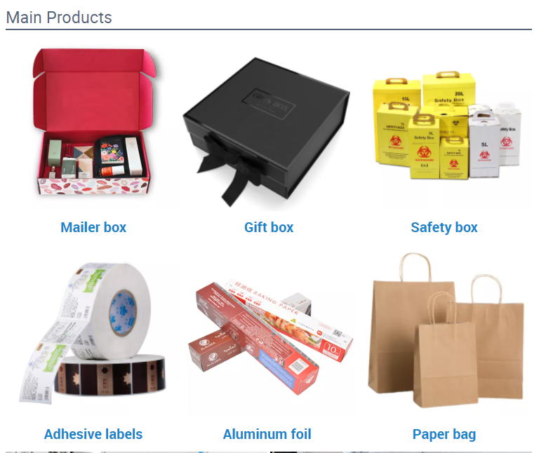 main box products